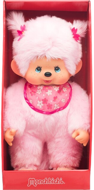 Monchhichi Mončiči ragazza rosa con bavaglino 45cm