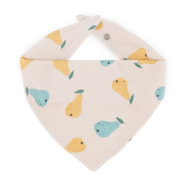 PETITE&amp;MARS Podbradník bandana Luke 2 ks Beige Pears&amp;Intense Ochre 3m+