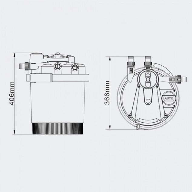 INVITAL tlakový filter 2500 AUTO jazierkový s UV