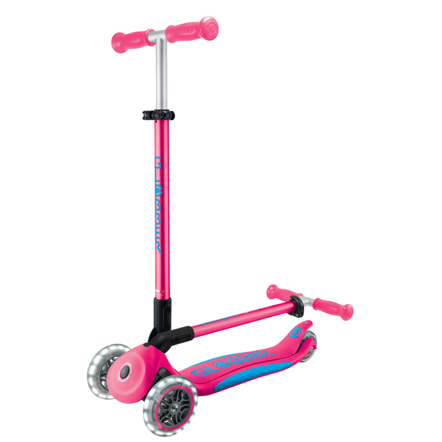 Globber detská skladacia kolobežka Elite Lights Fuchsia