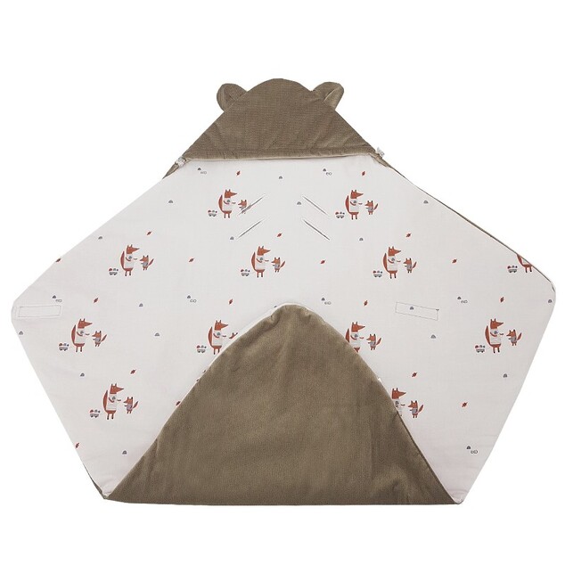 EKO Borsa avvolgente per seggiolino auto VELVET Fox 110x100 cm