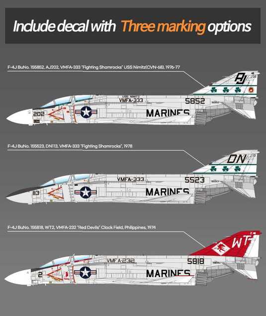 Modellbausatz Flugzeug 12356 - USMC F-4J Phantom II "VMFA-333 Fighting Shamrocks" (1:48)
