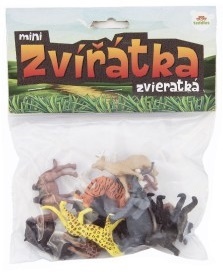 Animali mini safari ZOO plastica 5-6 cm 12 pezzi in un sacchetto