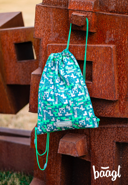 MINECRAFT SET 2 Silber Creeper: Handtuch, Tasche