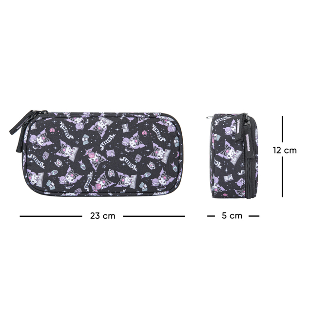 BAAGL Školský peračník etui Kuromi Black GRS