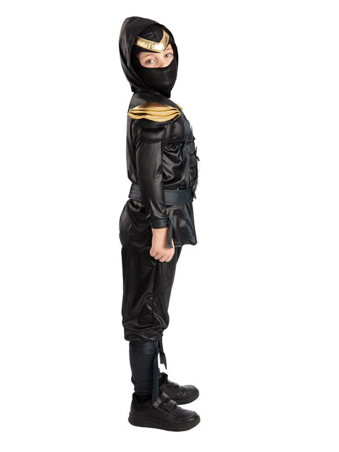 SUPER BLACK NINJA dětský kostým velikost (122-128 cm)