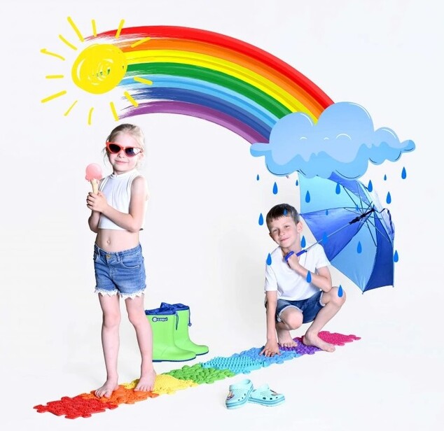 Muffik orthopädische Unterlagen - Regenbogen