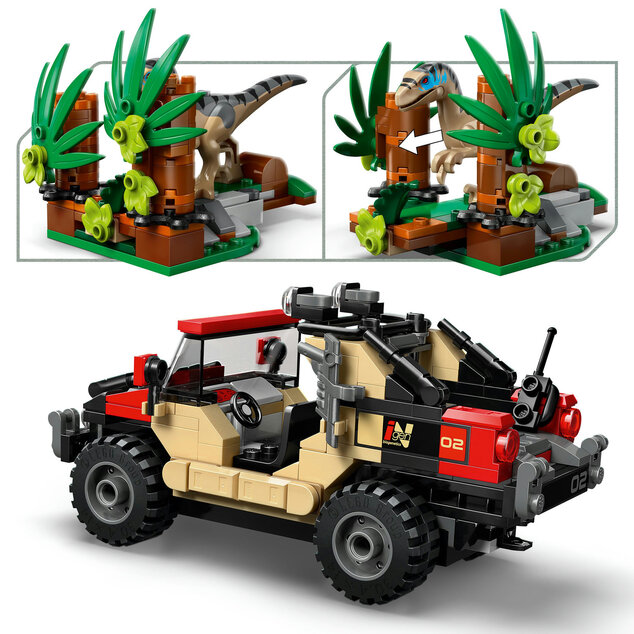 LEGO® Jurassic World™ 76972 Únik pred raptorom v terénnom aute
