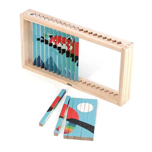Vilac Puzzle 4D din lemn Animale