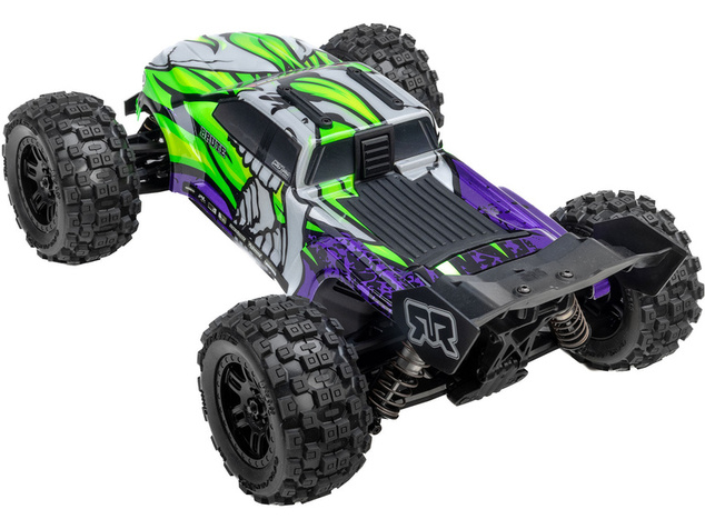 Pro-Line ruota 1:16, pneumatico Badlands, cerchio nero H12mm (2): Arrma Mini Kraton