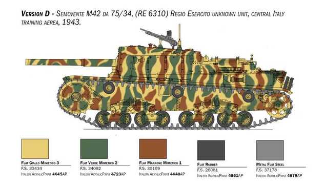 Modellbausatz Militär 6759 - Semovente M42 da 75/34 Upgrade Edition (1:35)