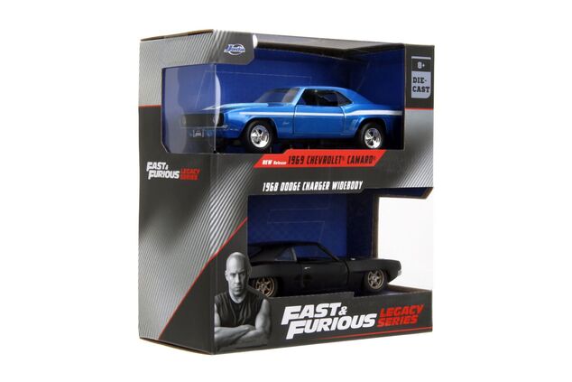 Rýchlo a zbesilo Twin Pack Chevrolet Camaro 1969 a Dodge Charge Wide Body 1968, 1:32 Wave