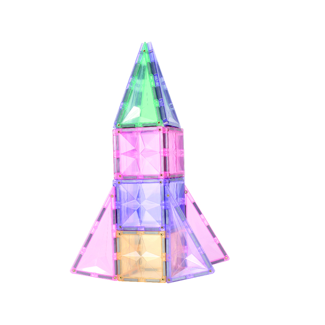 Cleverclixx Magnetická stavebnice Petite Pastel Pack – 36 ks
