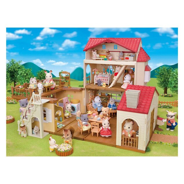 Sylvanian Families Poschodový dom s červenou strechou a svetlami