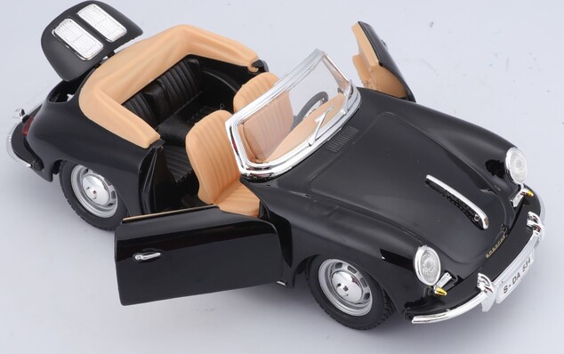 Bburago 1:24 Porsche 356 B Cabriolet Schwarz