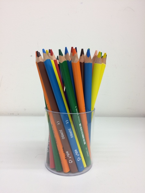 EDU3 Jumbo trojhranné pastelky P36, tuha 5 mm, 36 kusov -12 farieb v tégliku