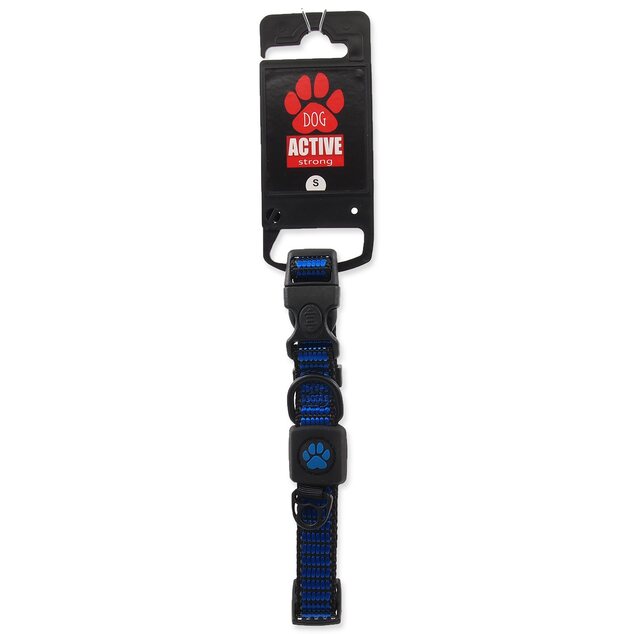 Obojok Active Dog Strong S modrý 1,5x27-37cm