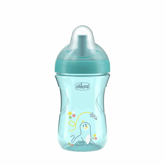 CHICCO Hrnček Advanced so slamkovým náustkom teal, 12m+