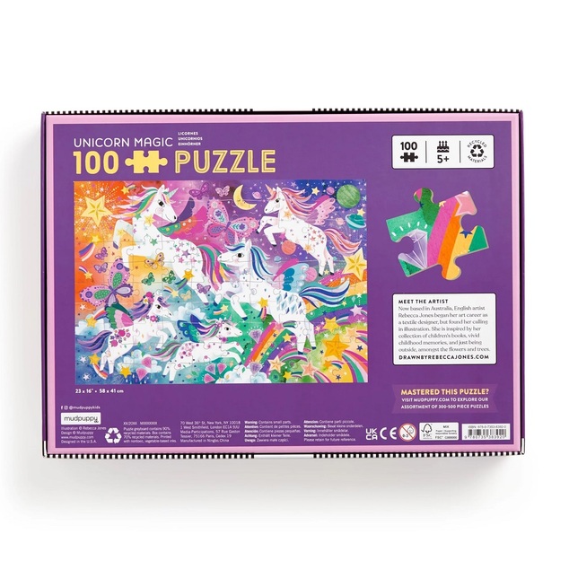 Mudpuppy Puzzle Kúzelní jednorožci 100 dielikov