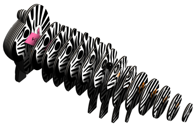 EUGY Zebra 3D kartonová skládačka