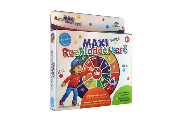 Bersaglio con velcro maxi 70cm pieghevole + 4 palline 31x33x5cm