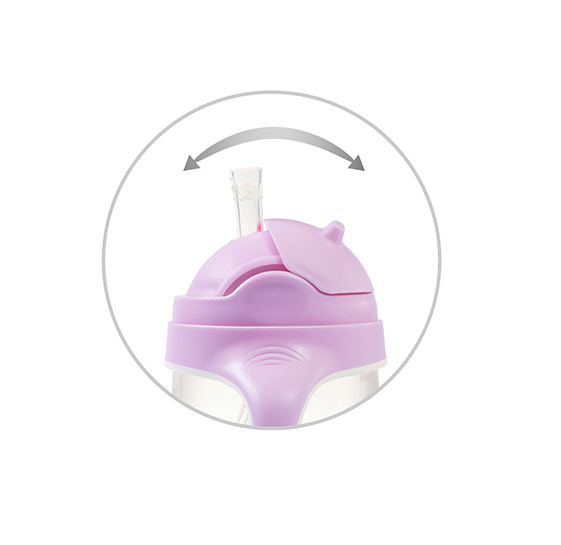 BABYONO Lernbecher mit Strohhalm Schmetterling 6m+