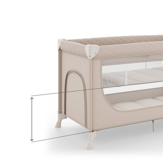 KINDERKRAFT Postieľka cestovná Leody Up Beige s príslušenstvom