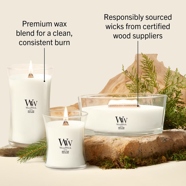 WW Kerze Klein White Teak