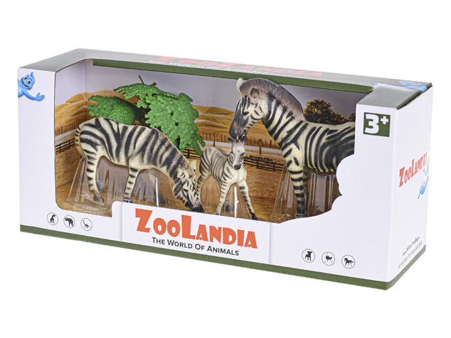 Zoolandia cebra con crías y accesorios