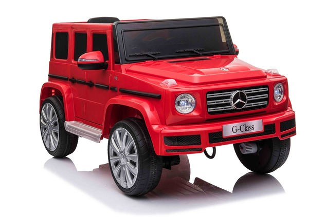 Elektrické autíčko Mercedes G500 12V, červené, 2,4 GHz diaľkové ovládanie, USB / SD Vstup,
