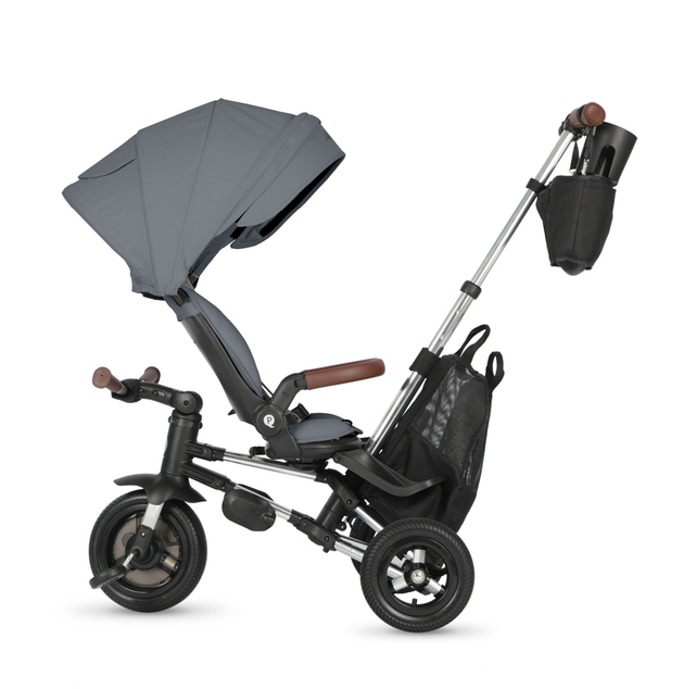 QPLAY Tříkolka Nova Deluxe 5v1 Grey, 10-72 měsíců
