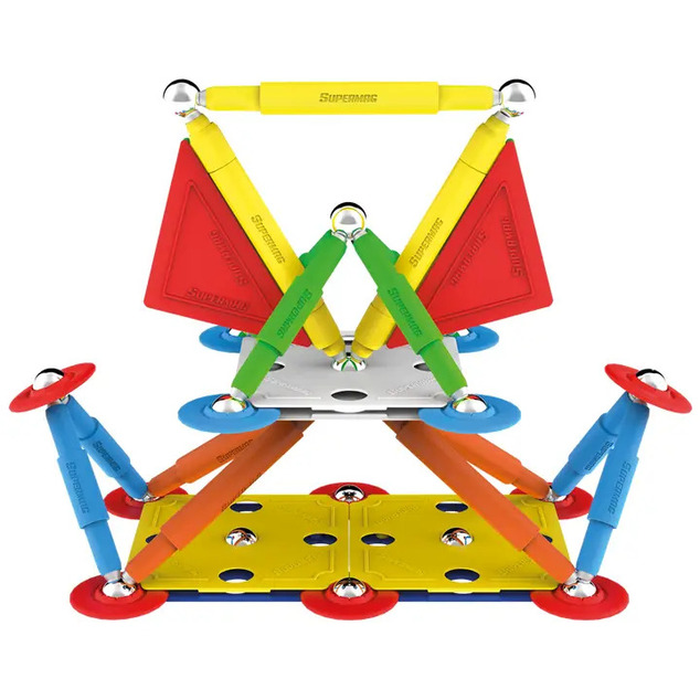SUPERMAG magnetická stavebnica Multicolor 60ks