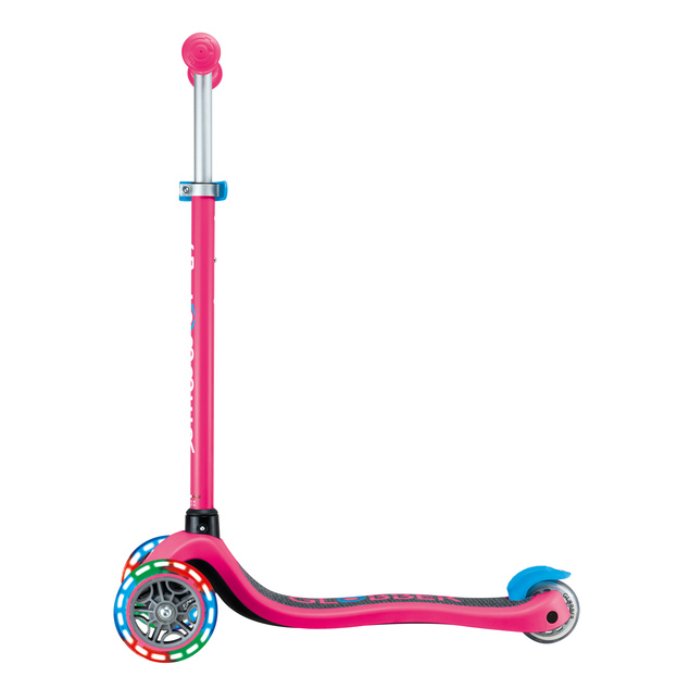 Globber detská trojkolesová kolobežka - Primo Lights V2 - Svietiace Kolieska - Fuchsia