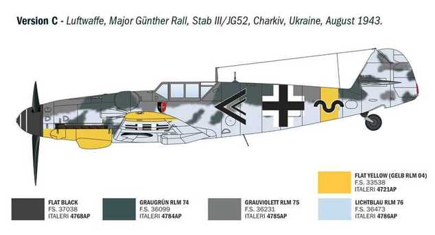Model Kit letadlo 1483 - Bf 109 G-2/G-6 Aces (1:72)