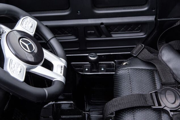 Elektrické autíčko Mercedes G63 12V, čierne, Jednomiestné sedadlo, Lítiová batéria