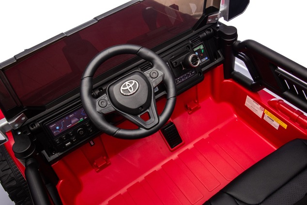 Elektrické autíčko Toyota FJ Cruiser XXL s pohonom 4x4, licencované (Dvojmiestne), červené