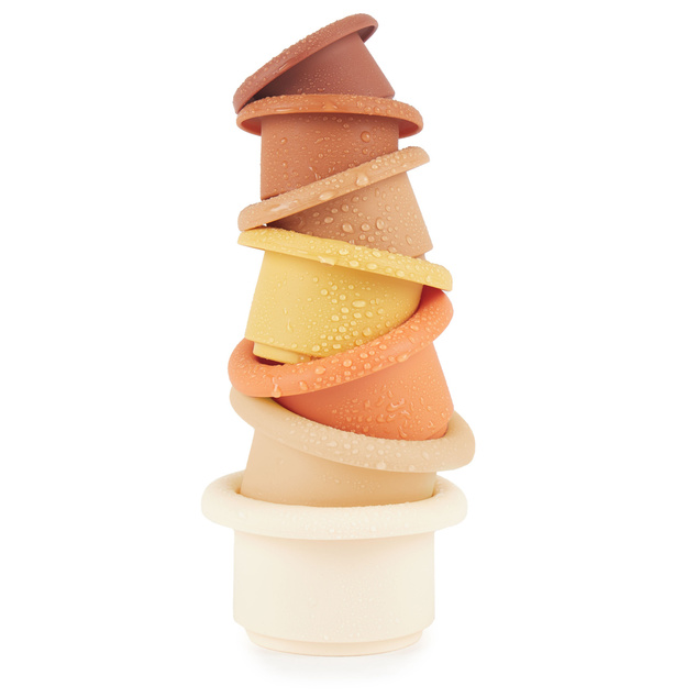 Bieco - Silikónové stohovacie kelímky - Chocolate Bliss