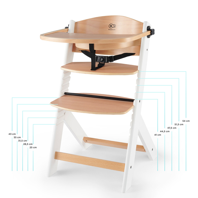 KINDERKRAFT SELECT Sedia da pranzo Enock Nero, Premium