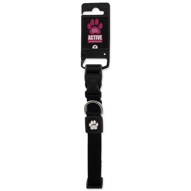 Obojok Active Dog Premium M čierny 2x34-49cm
