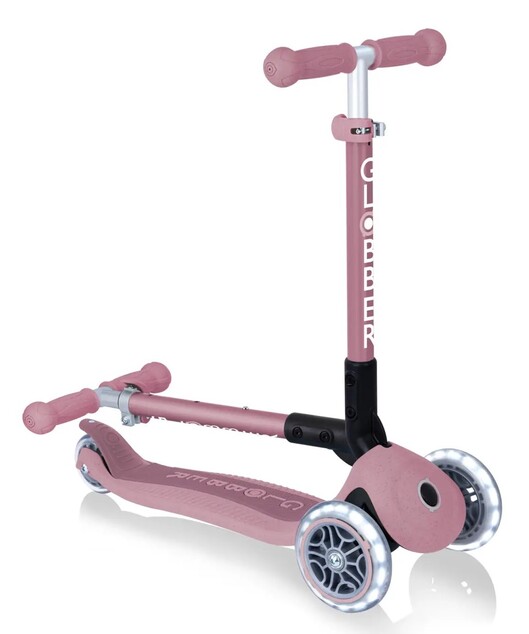 Globber kolobežka Junior Foldable lights Ecologic - Berry