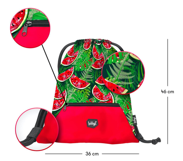 Geantă BAAGL cu compartiment cu fermoar Melón