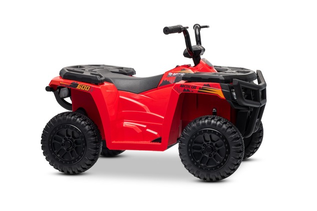 Licencovaná elektrická štvorkolka Arctic Cat 12V so zadným pohonom, červená, LED svetlá, L