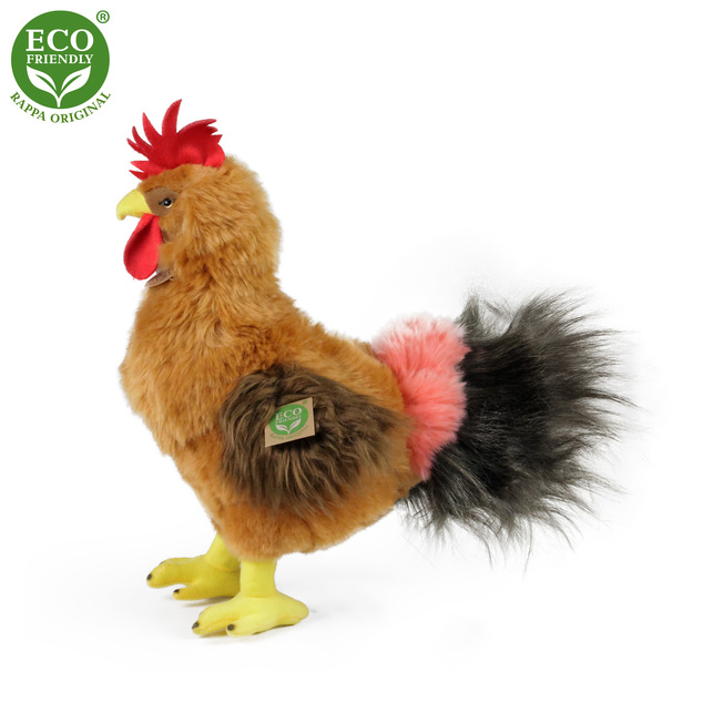 Plyšový kohút stojaci, 33 cm, ECO-FRIENDLY