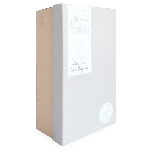 Doudou Darčeková sada Plyšový muchláčik sivý Medvedík 25 cm