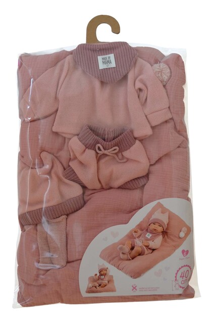 Llorens M738-18 oblečenie pre bábiku bábätko NEW BORN veľkosti 40-42 cm s doplnkami