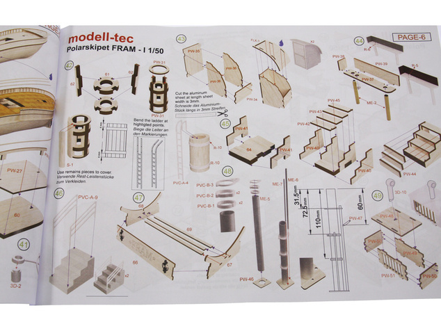 Modell-Tec Fram I. výskumná polárna loď 1:50 kit
