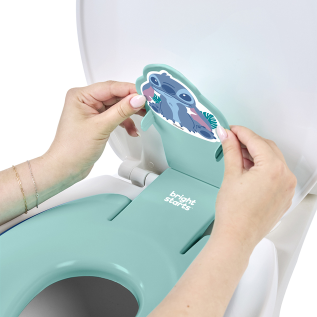 BRIGHT STARTS Riduttore WC adesivo Flip &amp; Sit™ STITCH™ 18m+, fino a 23kg