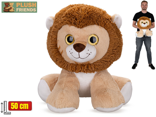 Plush Friends leu de pluș 50 cm așezat