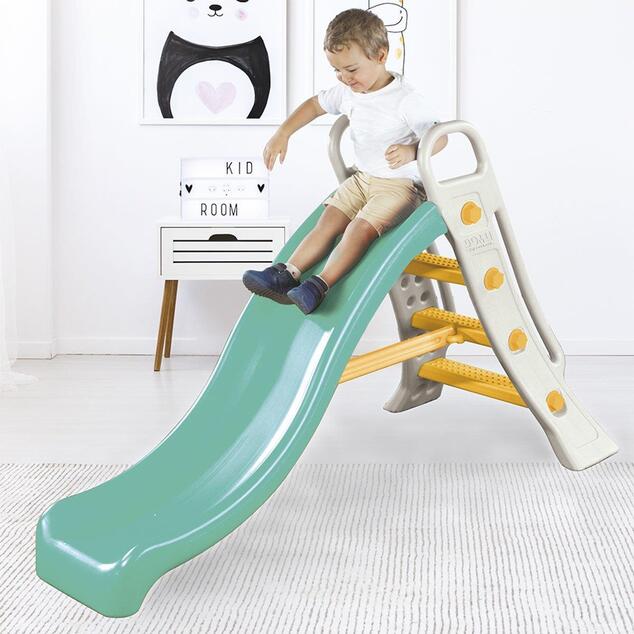 Grand toboggan aquatique Dolu, blanc-vert