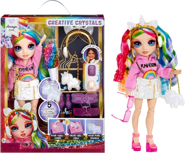 Rainbow High Creative Crystals bábika - Amaya Raine